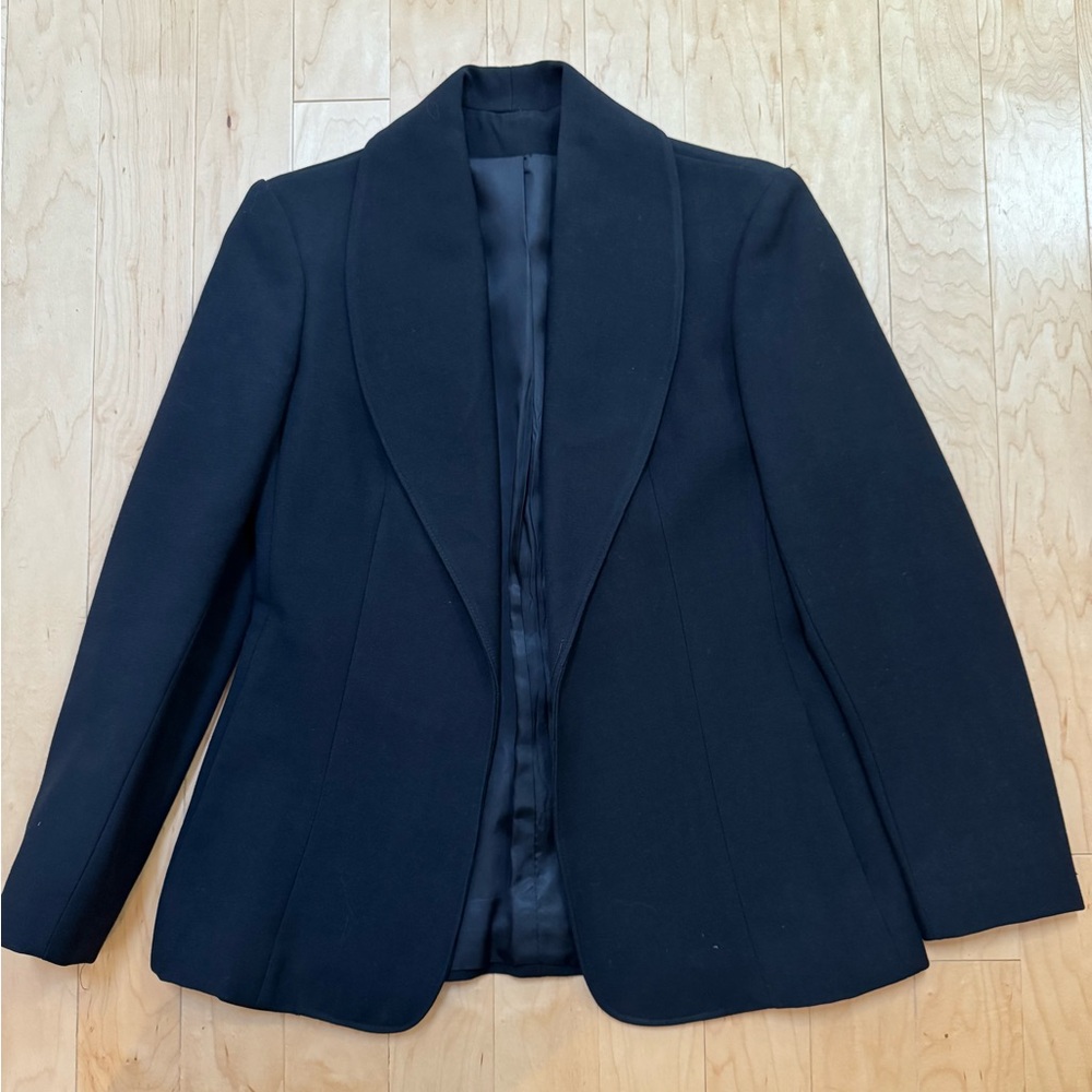 Vintage Black Wool Blazer